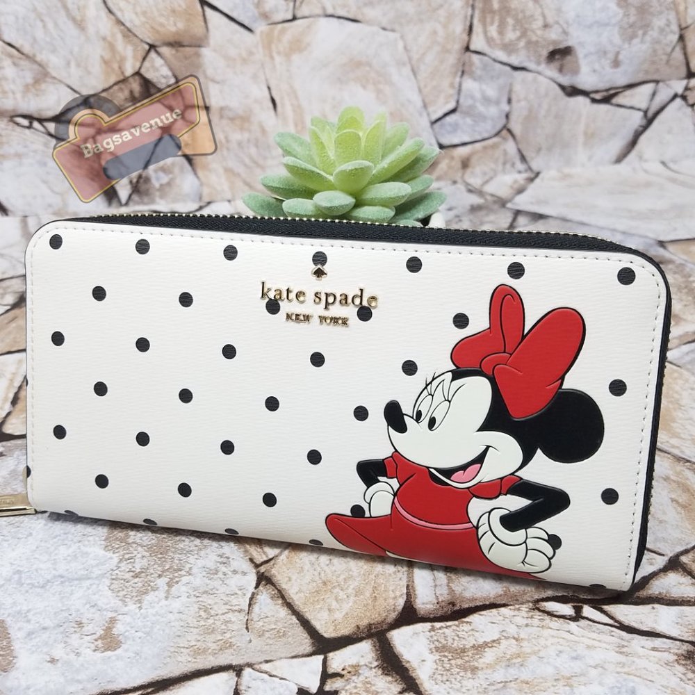 Arrives before Christmas Polka Dot  Zip Around Continental Wallet Kate Spade